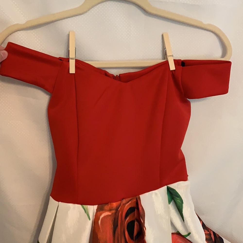 Red Floral Dress by FE Forever - Picture 3 of 8